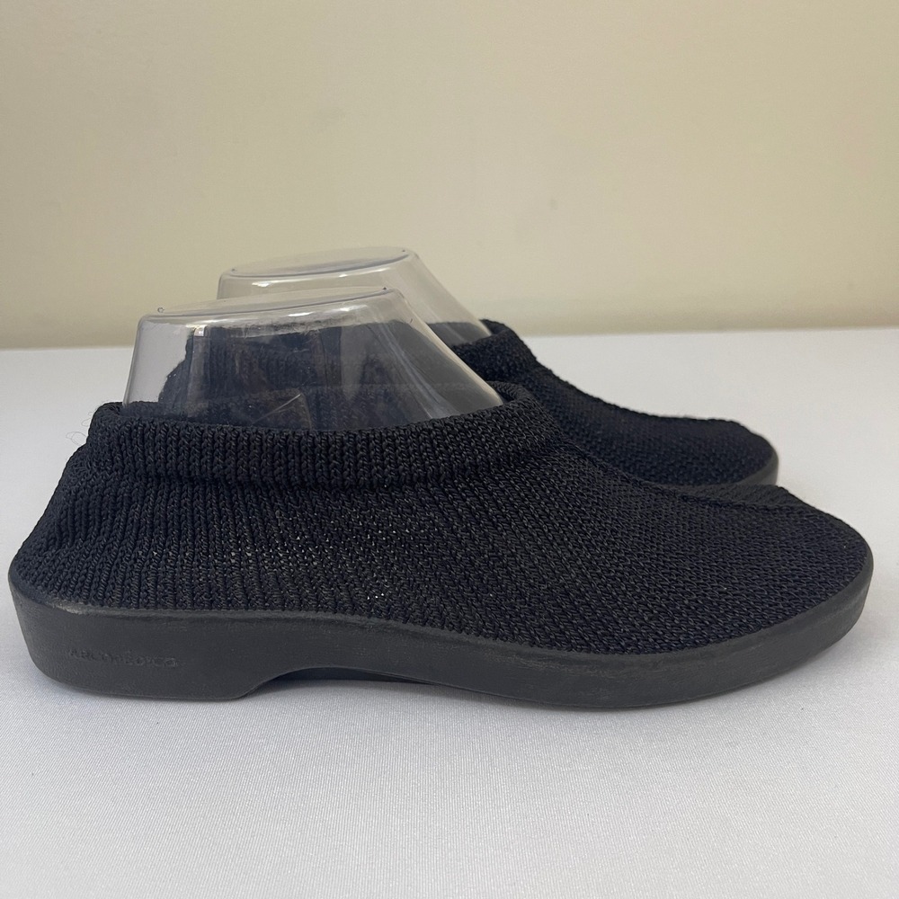 Arcopedico Sec V‎ Black Knit Slip On Mules Comfort Shoes Size Womens 39/8-8.5